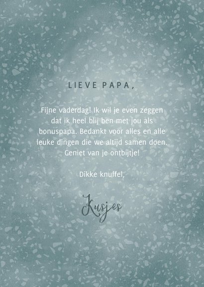 Vaderdag kaart beste bonus papa met hartje en banner 3