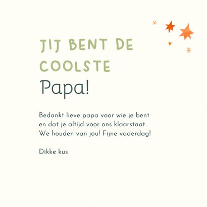 Vaderdag kaart coolste papa kikkers sterren hartjes 3