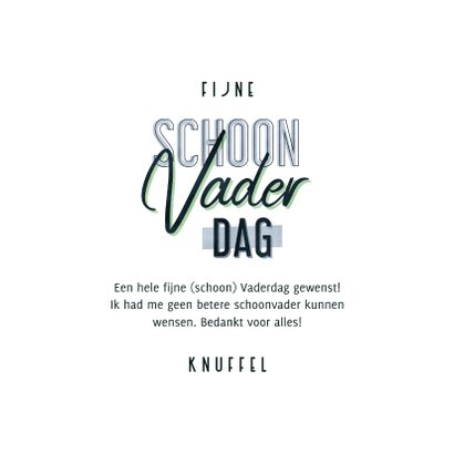 Vaderdag kaart fijne schoonvaderdag typografisch 3