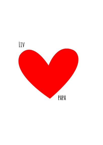 Vaderdag kaart hartjes rood I love you 2