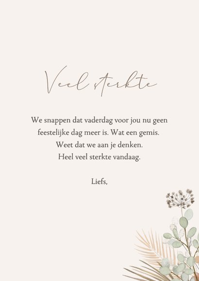 Vaderdag sterkte kaart droogbloemen bij overleden vader 3