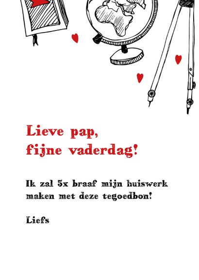 Vaderdag tegoedbon huiswerk maken 3