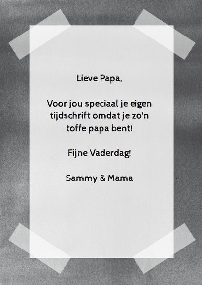 Vaderdag Tijdschrift Blauw Foto 3