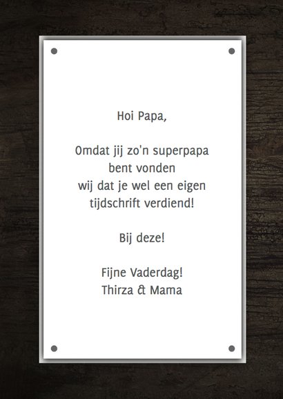 Vaderdag Tijdschrift eigen naam 3