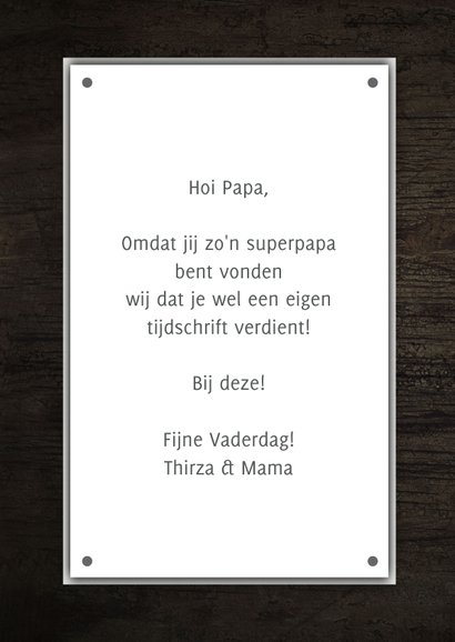 Vaderdag Tijdschrift eigen naam 3