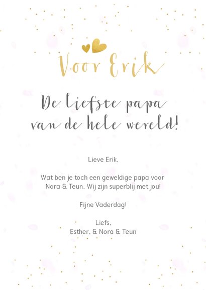 Vaderdag vrolijke fotocollagekaart met 3 foto's en glitters 3