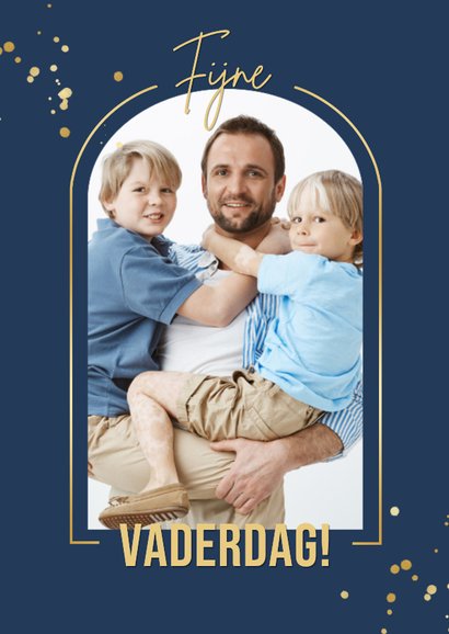 Vaderdagkaart bonuspapa foto liefste papa goud 2