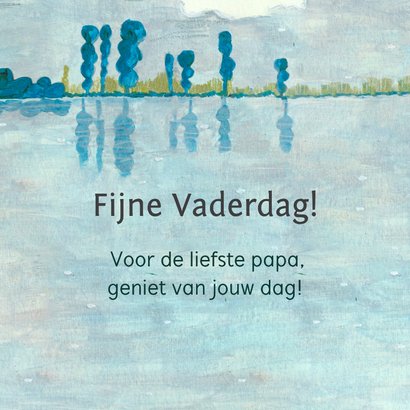Vaderdagkaart boot meer eend illustratie natuur rustig 3