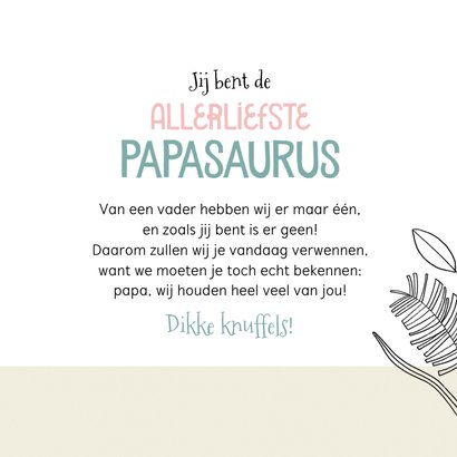 Vaderdagkaart dinosaurusjes dochter zoon papasaurus 3