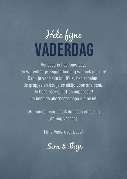 Vaderdagkaart fotokaart liefste papa modern fijne vaderdag 3
