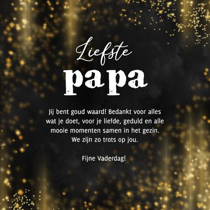 Vaderdagkaart hart goud foto's fijne vaderdag liefste papa 3