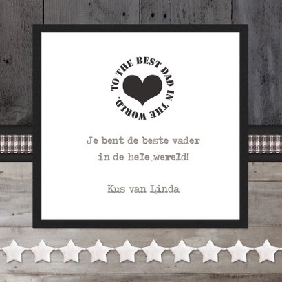 Vaderdagkaart Hout Ster Foto 3