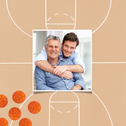Vaderdagkaart lieve papa en beste coach basketbal sport 2