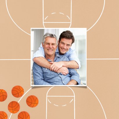 Vaderdagkaart lieve papa en beste coach basketbal sport 2