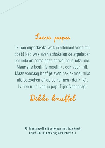 Vaderdagkaart met baby aan waslijn 3