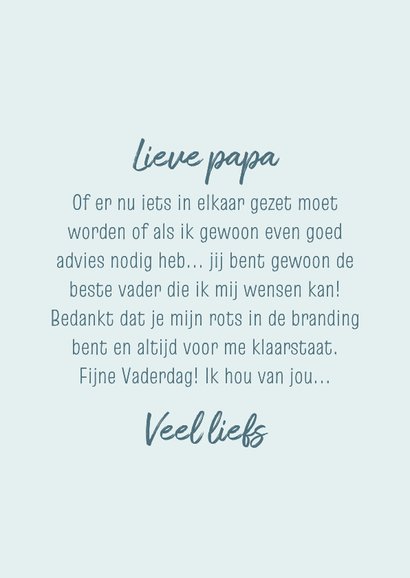Vaderdagkaart met beker en gereedschap 3
