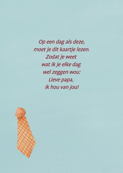 Vaderdagkaart met blouse en stropdas 2