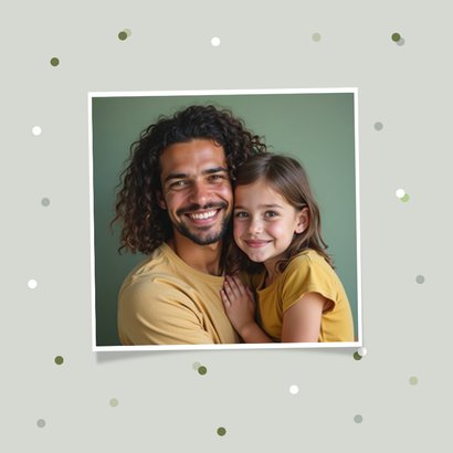 Vaderdagkaart met confetti en liefste papa groen 2