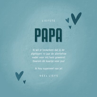 Vaderdagkaart met hartjes de liefste PAPA dat ben jij 3