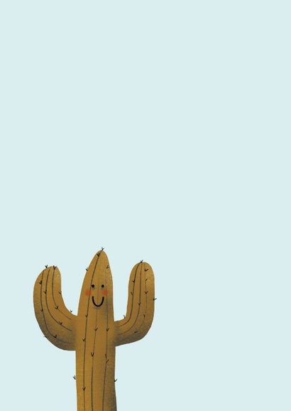 Vaderdagkaart met vrolijke cactus 2