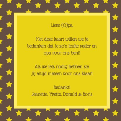 Vaderdagkaart Opa Vrolijk ster 3
