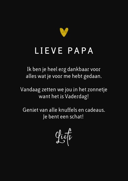 Vaderdagkaart papa goud waard stijlvol typografisch 3