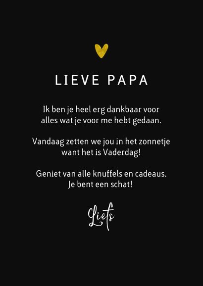 Vaderdagkaart papa goud waard stijlvol typografisch 3