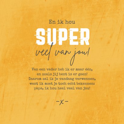 Vaderdagkaart super papa superman grappig humor foto 3