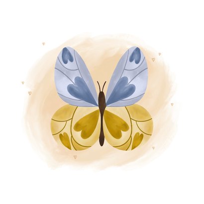 Vaderdagkaart verlies sterkte blauwe vlinder 2