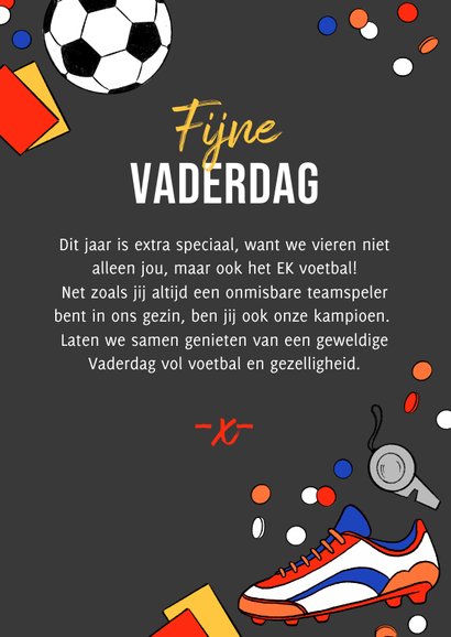 Vaderdagkaart voetbal nr 1 papa fijne vaderdag 3