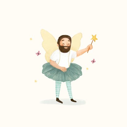Vaderdagkaart voor de allerbeste verklede papa 2
