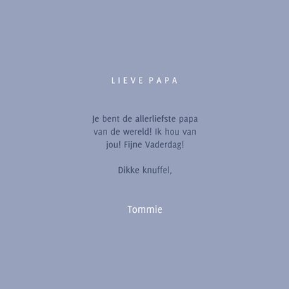 Vaderdagkaart voor de liefste papa blauw grafisch 3