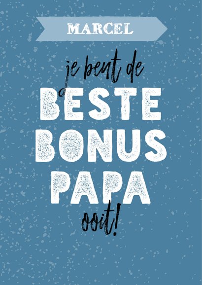 Vaderdagkaart voor een bonus papa met aanpasbare naam 2