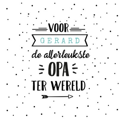 Vaderdagkaart voor opa met handlettering tekst en naam 2