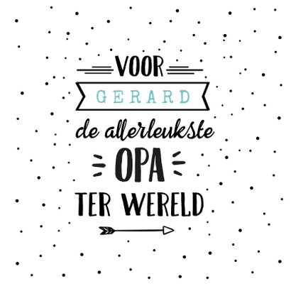 Vaderdagkaart voor opa  met handlettering tekst en naam 2