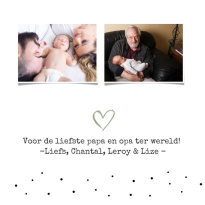 Vaderdagkaart voor opa met handlettering tekst en naam 3