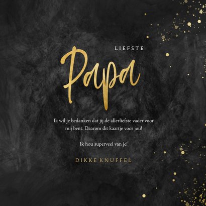 Vaderdagkaartje allerliefste papa met foto en gouden hartjes 3