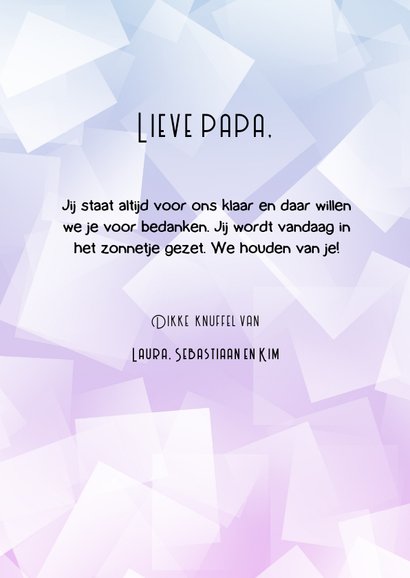 Vaderdagkaartje voor de allerliefste papa! 3