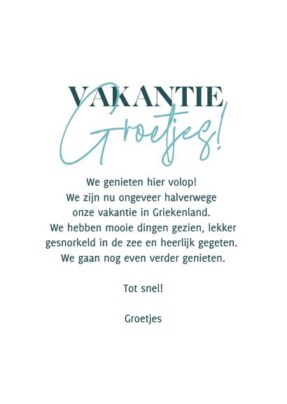 Vakantie fotokaart vakantiegroetjes 3