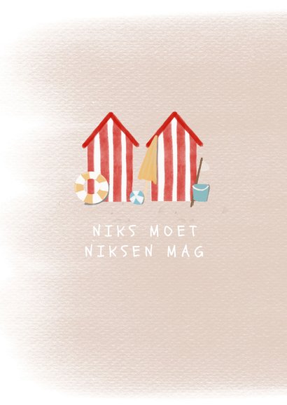Vakantiekaart ansicht strandhuisjes 2