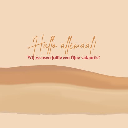 Vakantiekaart campervan met palmbomen 3