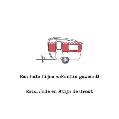 Vakantiekaart caravan retro 3