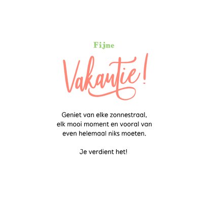 Vakantiekaart cocktails fijne vakantie tropisch 3