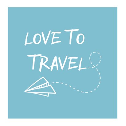 Vakantiekaart fotocollage 'Love to Travel' 2