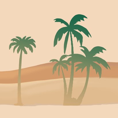 Vakantiekaart GMC campervan met palmbomen 2