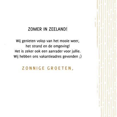 Vakantiekaart groeten uit Zeeland 3