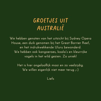 Vakantiekaart groetjes uit Australië fotocollage koala 3