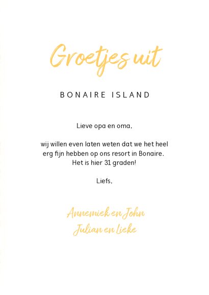 Vakantiekaart groetjes uit met fotocollage 3
