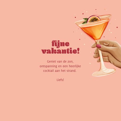 Vakantiekaart hip martini fijne vakantie 3