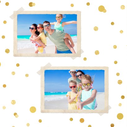 Vakantiekaart Holiday ballon goud 2